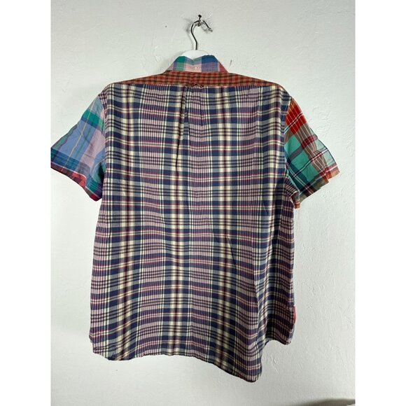 J.Crew Indian Madras Relaxed Fit Patchwork Plaid Button-Down Shirt Medium Casual - Picture 2 of 7